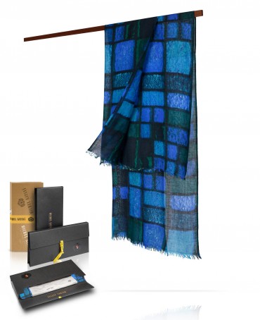 Палантин Унисекс JW70-C.DAMOUR/BLEUE