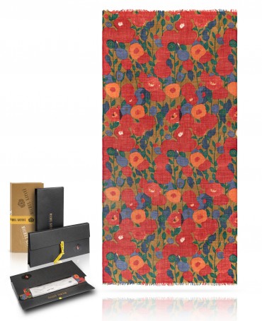 Палантин Унисекс JW70-JARDIN.DE.FL/ROUGE