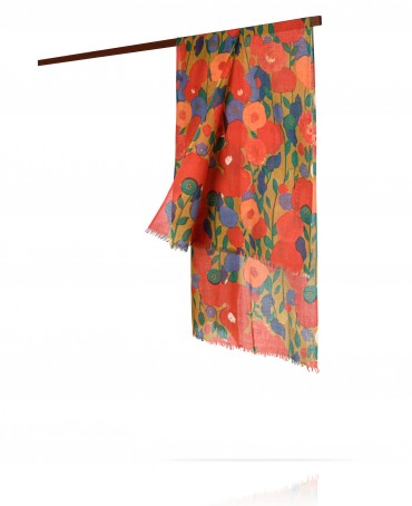 Палантин Унисекс JW70-JARDIN.DE.FL/ROUGE