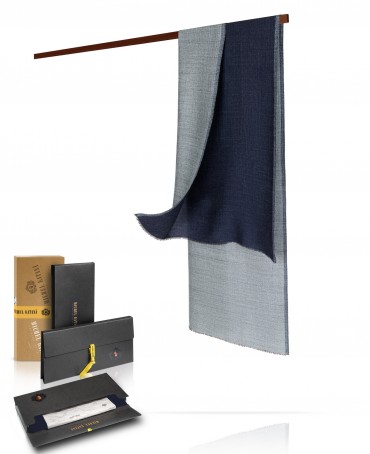 Палантин Унисекс WS90-MOIRE/BLEU.BLANCHE