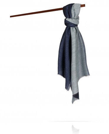 Палантин Унисекс WS90-MOIRE/BLEU.BLANCHE