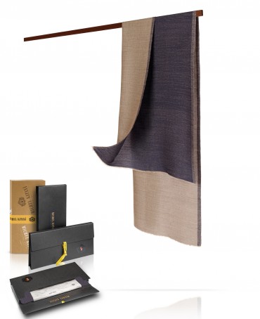 Палантин Унисекс WS90-MOIRE/BLEU.TAUPE