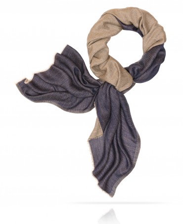 Палантин Унисекс WS90-MOIRE/BLEU.TAUPE