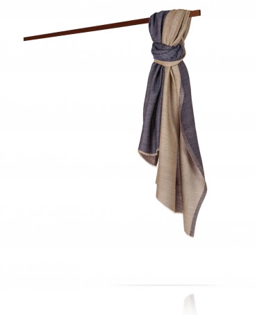 Палантин Унисекс WS90-MOIRE/BLEU.TAUPE