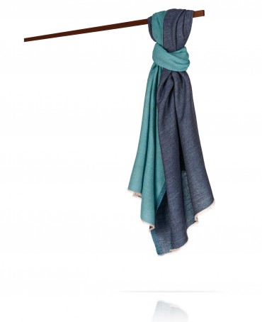 Палантин Унисекс WS90-MOIRE/BLEU.TURQUOISE