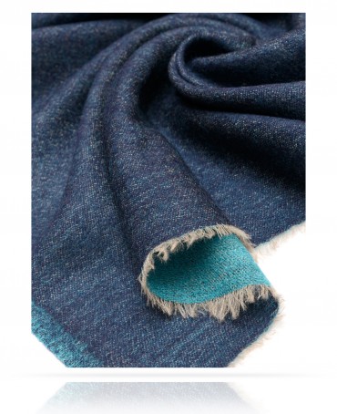 Палантин Унисекс WS90-MOIRE/BLEU.TURQUOISE