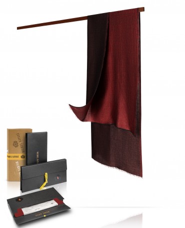 Палантин Унисекс WS90-MOIRE/BORDEAUX.NOIR