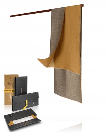 Палантин Унисекс WS90-MOIRE/JAUNE.GRIS