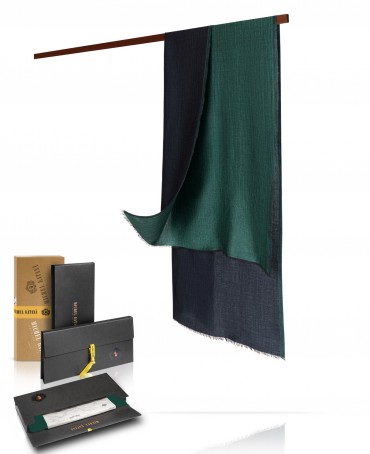 Палантин Унисекс WS90-MOIRE/VERT.BLEU