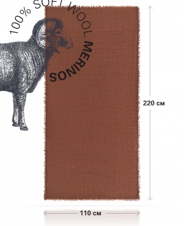 Палантин Унисекс JW100-BERGE/BROWN