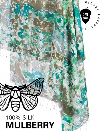 Палантин Женский S30-MAZE/BLUE