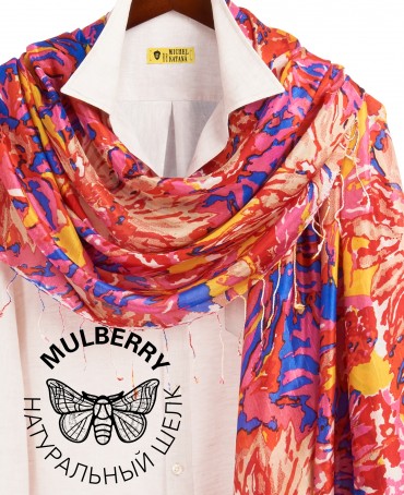 Палантин Женский S30-SUNFLOWER/PINK