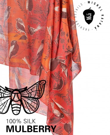 Палантин Женский SN40-BIRDY/CORAL