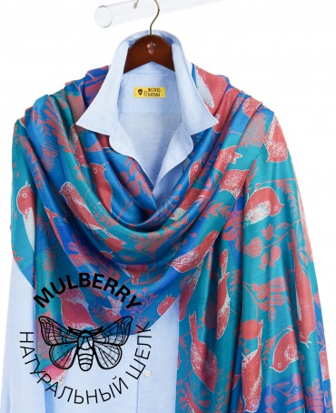 Палантин Женский SN40-BIRDY/GREEN