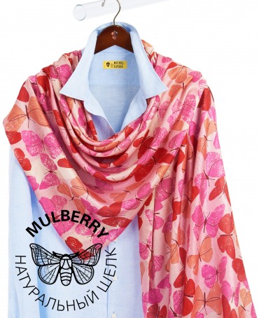 Палантин Женский SN40-BUTTERFLY/PINK