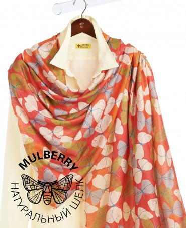 Палантин Женский SN40-BUTTERFLY/RED