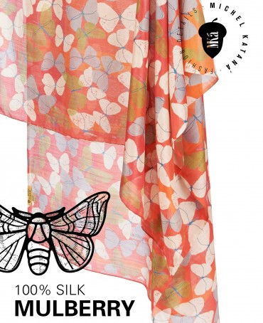 Палантин Женский SN40-BUTTERFLY/RED