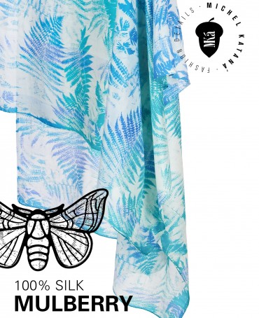 Палантин Женский SN40-FERN/BLUE