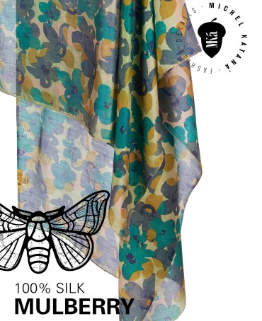 Палантин Женский SN40-NEO.FLORAL/BROWN