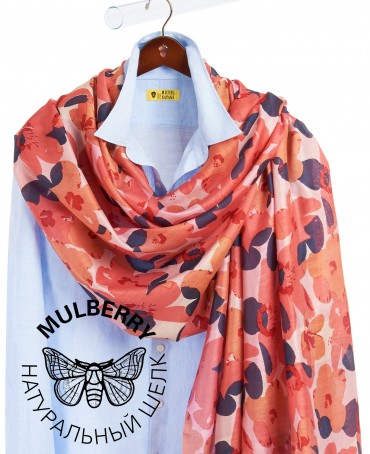Палантин Женский SN40-NEO.FLORAL/ORANGE