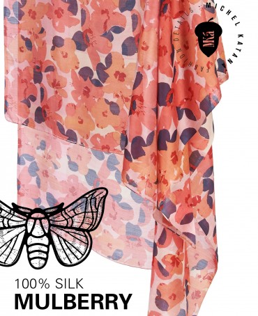 Палантин Женский SN40-NEO.FLORAL/ORANGE