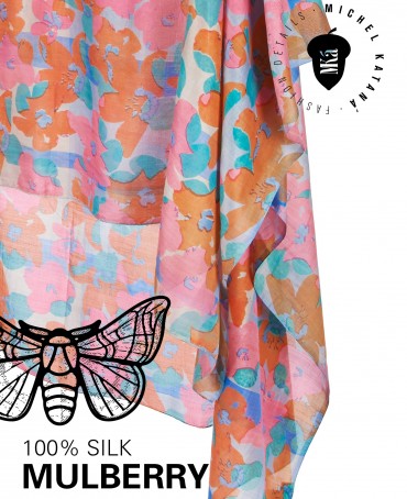 Палантин Женский SN40-NEO.FLORAL/PINK