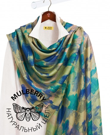 Палантин Женский SN40-PATCH/BLUE