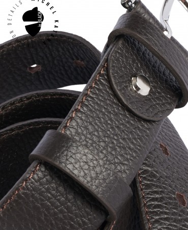 Ремень-Пояс Унисекс MIDE.CERF-35-CNi/CHOCO