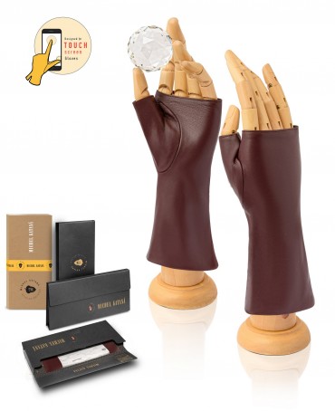 Перчатки-митенки Женские io.K81-ARTISI/WINE