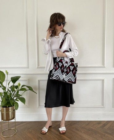 Шелковый тоут Grand (L) FEMINA VIRTUTIS! (Цветы женской силы) FEMINA.VIRTUTIS/L