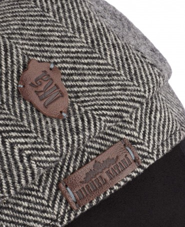 Кепка с козырьком, 8ми-клинка Мужская-Унисекс TWEED EDINBURG CLOUD из твида (Плотная Костюмно-Блейзерная ШЕРСТЬ) TWEED.8-EDINBURG/CLOUD