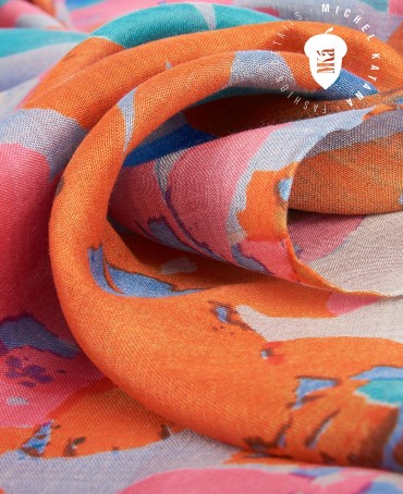 Палантин Женский SN40-NEO.FLORAL/PINK