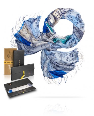 Палантин Женский S30-ICE.AGE/BLUE