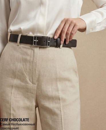 Ремень-Пояс Унисекс MIDE.CERF-40-UNi/CHOCO