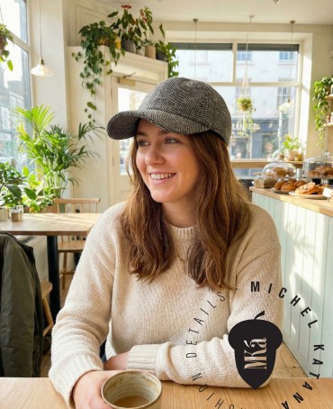 Кепка с козырьком, Бейсболка Мужская-Унисекс TWEED GLASGOW CLOUD из твида (Плотная Костюмно-Блейзерная ШЕРСТЬ) TWEED.6-GLASGOW/CLOUD