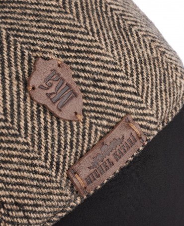 Кепка с козырьком, Бейсболка Мужская-Унисекс TWEED GLASGOW LATE MIST из твида (Плотная Костюмно-Блейзерная ШЕРСТЬ) TWEED.6-GLASGOW/LATE.MIST