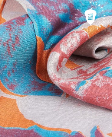 Палантин Женский SN40-WATER.FLOWER/ORANGE