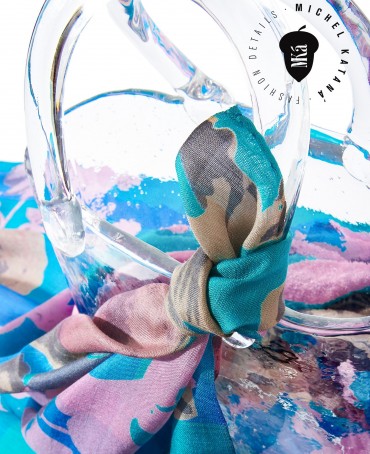 Палантин Женский SN40-WATER.FLOWER/BLUE