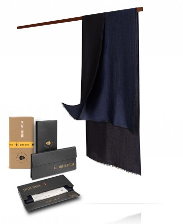 Палантин Унисекс WS90-MOIRE/BLUE.NOIR