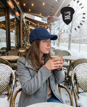 Кепка с козырьком, Бейсболка Мужская-Унисекс TWEED GLASGOW MARIN MIST из твида (Плотная Костюмно-Блейзерная ШЕРСТЬ) TWEED.6-GLASGOW/MARIN.MIST