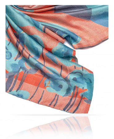 Палантин Женский SN40-POPPY.FLOW/BLUE