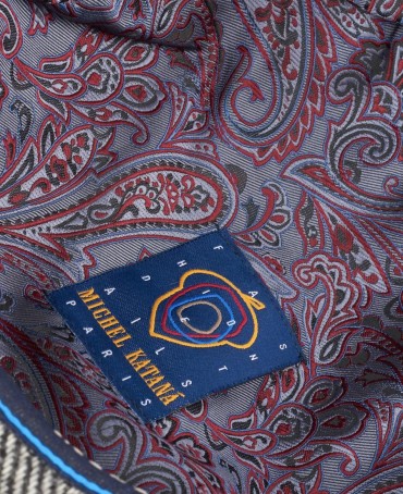 Кепка с козырьком, 8ми-клинка Мужская-Унисекс TWEED EDINBURG CLOUD из твида (Плотная Костюмно-Блейзерная ШЕРСТЬ) TWEED.8-EDINBURG/CLOUD