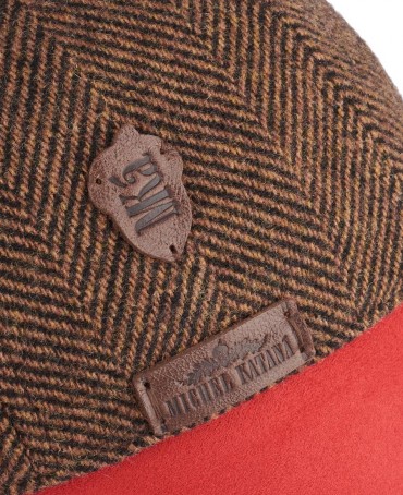 Кепка с козырьком, Бейсболка Мужская-Унисекс TWEED GLASGOW TERRELLE из твида (Плотная Костюмно-Блейзерная ШЕРСТЬ) TWEED.6-GLASGOW/TERRELLE