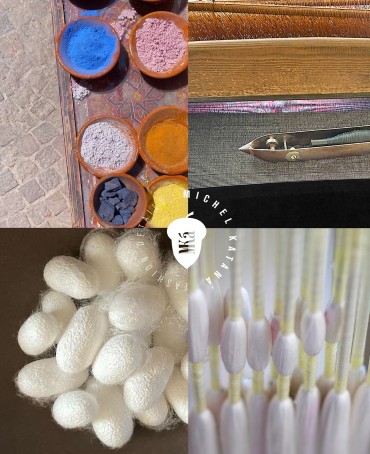 Шелковый (Бахмаль) тоут Grand (L) VIRENT PARDUS (Цветущий леопард") VIRENT PARDUS/L