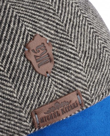 Кепка с козырьком, Бейсболка Мужская-Унисекс TWEED GLASGOW CLOUD из твида (Плотная Костюмно-Блейзерная ШЕРСТЬ) TWEED.6-GLASGOW/CLOUD