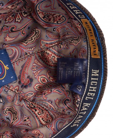 Кепка с козырьком, Бейсболка Мужская-Унисекс TWEED GLASGOW ACORN из твида (Плотная Костюмно-Блейзерная ШЕРСТЬ) TWEED.6-GLASGOW/ACORN