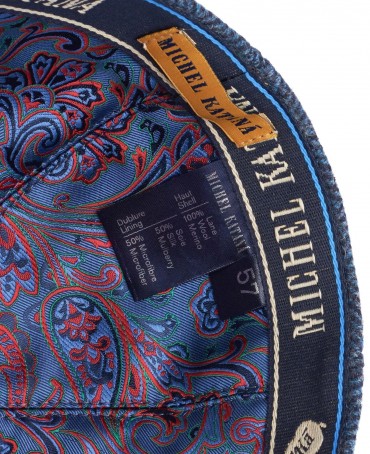 Кепка с козырьком, Бейсболка Мужская-Унисекс TWEED GLASGOW MARIN MIST из твида (Плотная Костюмно-Блейзерная ШЕРСТЬ) TWEED.6-GLASGOW/MARIN.MIST