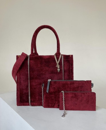 Шелковый тоут Grand (L) RUBY AMORUS! (Красный бархат) RUBY.AMORUS/L