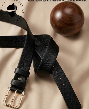 Ремень-Пояс Унисекс MIDE.CERF-40-PAu/NOIR