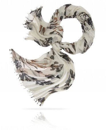 Палантин Женский W40.120-FL.MONTAGNE/BLANC